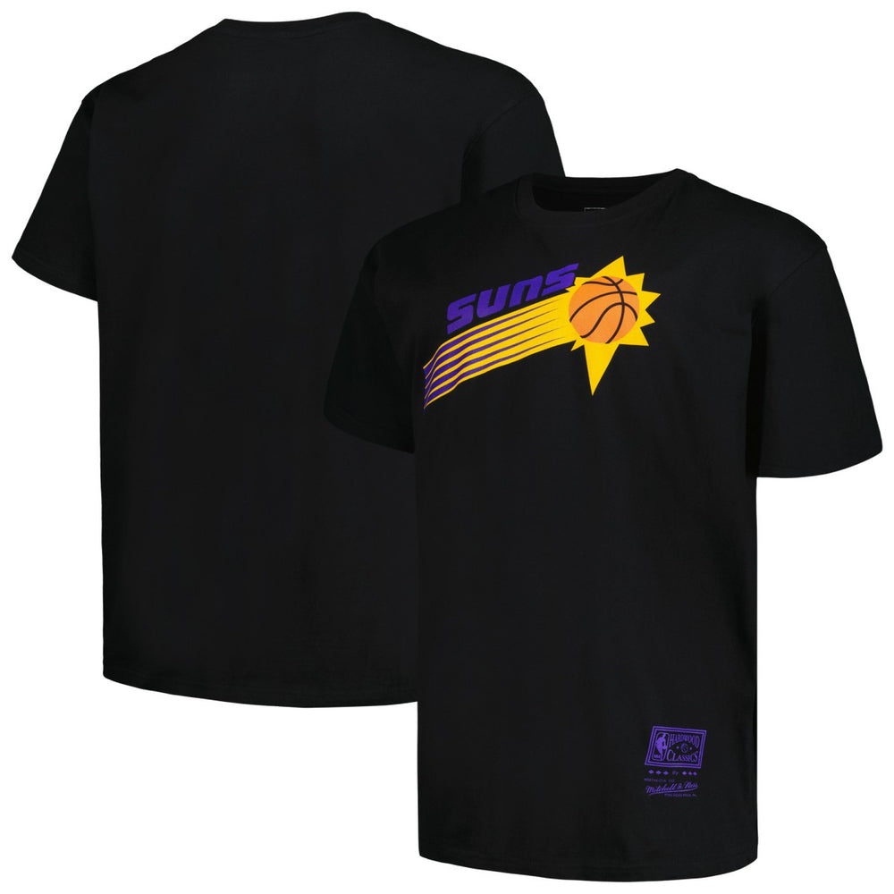 Phoenix Suns Big & Tall Hardwood Classics Vintage Logo T-Shirt Black | Mitchell & Ness discount