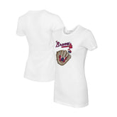 Atlanta Braves Tiny Turnip Women's Butterfly Glove T-Shirt - White - MLB Discount