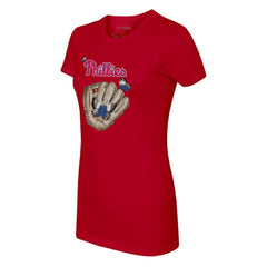 Philadelphia Phillies Tiny Turnip Women's Butterfly Glove T-Shirt - Red - MLB Online
