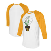 San Diego Padres Tiny Turnip Unisex Lilies & Ladybugs 3/4-Sleeve Raglan T-Shirt - White/Gold - MLB Online