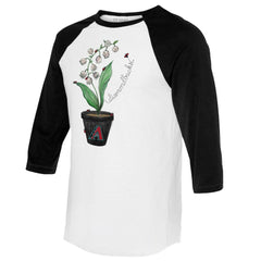 Arizona Diamondbacks Tiny Turnip Unisex Lilies & Ladybugs 3/4-Sleeve Raglan T-Shirt - White/Black - MLB Online