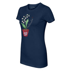 Washington Nationals Tiny Turnip Women's Lilies & Ladybugs T-Shirt - Navy - MLB Discount