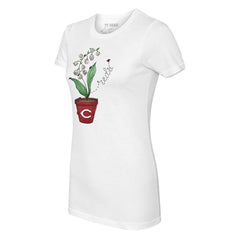 Cincinnati Reds Tiny Turnip Women's Lilies & Ladybugs T-Shirt - White - MLB Online
