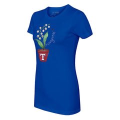Texas Rangers Tiny Turnip Women's Lilies & Ladybugs T-Shirt - Royal - MLB on Sale