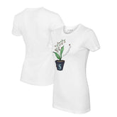 Seattle Mariners Tiny Turnip Women's Lilies & Ladybugs T-Shirt - White - MLB Sale