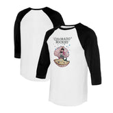 Colorado Rockies Tiny Turnip Unisex Mermaid 3/4-Sleeve Raglan T-Shirt - White/Black - MLB Sale