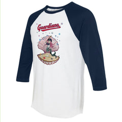 Cleveland Guardians Tiny Turnip Unisex Mermaid 3/4-Sleeve Raglan T-Shirt - White/Navy - MLB Online