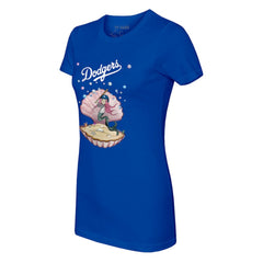 Los Angeles Dodgers Tiny Turnip Women's Mermaid T-Shirt - Royal - MLB Lifestyle
