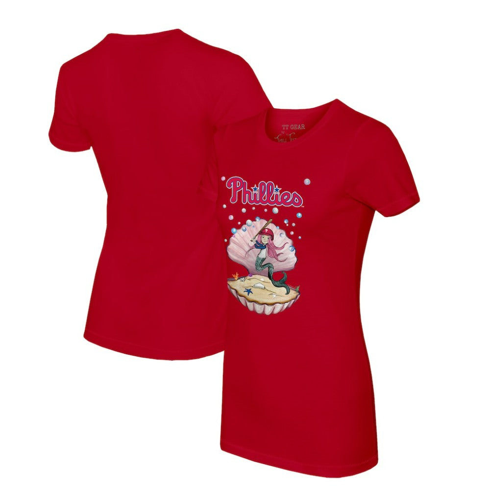 Philadelphia Phillies Tiny Turnip Women's Mermaid T-Shirt - Red - MLB Lifestyle
