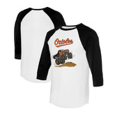 Baltimore Orioles Tiny Turnip Unisex Monster Truck 3/4-Sleeve Raglan T-Shirt - White/Black - MLB Sale