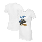 Los Angeles Dodgers Tiny Turnip Women's Monster Truck T-Shirt - White - MLB Sale