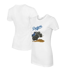 Los Angeles Dodgers Tiny Turnip Women's Monster Truck T-Shirt - White - MLB Sale