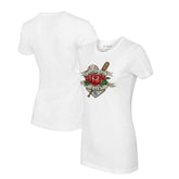 Tampa Bay Rays Tiny Turnip Women's Tattoo Rose T-Shirt - White - MLB Lifestyle