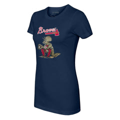 Atlanta Braves Tiny Turnip Women's Triceratops T-Shirt - Navy - MLB Lifestyle