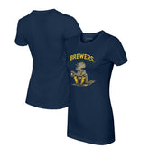 Milwaukee Brewers Tiny Turnip Women's Triceratops T-Shirt - Navy - MLB Online