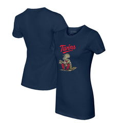 Minnesota Twins Tiny Turnip Women's Triceratops T-Shirt - Navy - MLB on Sale