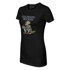 Colorado Rockies Tiny Turnip Women's Triceratops T-Shirt - Black - MLB on Sale
