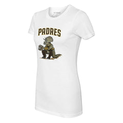 San Diego Padres Tiny Turnip Women's Triceratops T-Shirt - White - MLB Lifestyle