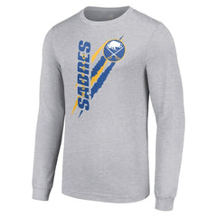 Buffalo Sabres Starter Color Scratch Long-Sleeve T-Shirt - Heather Gray - NHL 201074618