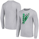 Dallas Stars Starter Color Scratch Long-Sleeve T-Shirt - Heather Gray - NHL 201074625