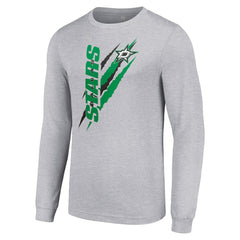 Dallas Stars Starter Color Scratch Long-Sleeve T-Shirt - Heather Gray - NHL 201074625