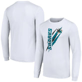 San Jose Sharks Starter Color Scratch Long-Sleeve T-Shirt - White - NHL 201074637