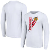 Chicago Blackhawks Starter Color Scratch Long-Sleeve T-Shirt - White - NHL 201074663