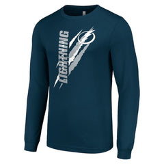Tampa Bay Lightning Starter Color Scratch Long-Sleeve T-Shirt - Navy - NHL 201074669