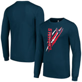 Washington Capitals Starter Color Scratch Long-Sleeve T-Shirt - Navy - NHL 201074679