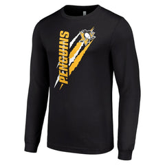 Pittsburgh Penguins Starter Color Scratch Long-Sleeve T-Shirt - Black - NHL 201074682