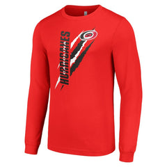 Carolina Hurricanes Starter Color Scratch Long-Sleeve T-Shirt - Red - NHL 201074691