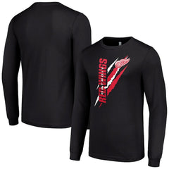 Detroit Red Wings Starter Color Scratch Long-Sleeve T-Shirt - Black - NHL 201074703