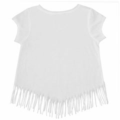 Texas Rangers Tiny Turnip Girls Youth Butterfly Glove Fringe T-Shirt - White - MLB Discount
