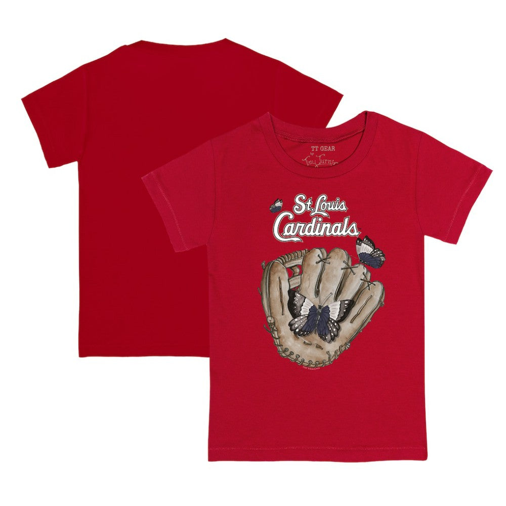 St. Louis Cardinals Tiny Turnip Youth Butterfly Glove T-Shirt - Red - MLB on Sale