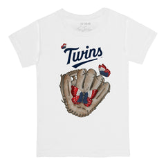 Minnesota Twins Tiny Turnip Youth Butterfly Glove T-Shirt - White - MLB Lifestyle