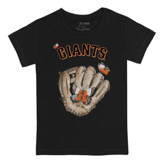 San Francisco Giants Tiny Turnip Youth Butterfly Glove T-Shirt - Black - MLB Sale