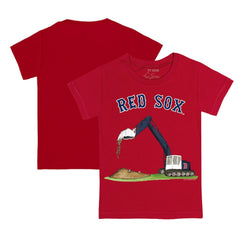 Boston Red Sox Tiny Turnip Youth Excavator T-Shirt - Red - MLB Lifestyle