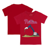 Philadelphia Phillies Tiny Turnip Youth Excavator T-Shirt - Red - MLB Lifestyle