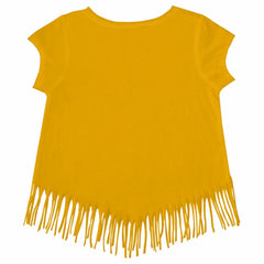 San Diego Padres Tiny Turnip Girls Youth Gnomes Fringe T-Shirt - Gold - MLB Sale