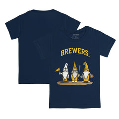 Milwaukee Brewers Tiny Turnip Youth Gnomes T-Shirt - Navy - MLB Discount