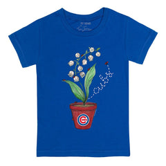 Chicago Cubs Tiny Turnip Youth Lilies & Ladybugs T-Shirt - Royal - MLB Discount