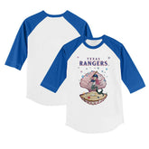 Texas Rangers Tiny Turnip Youth Mermaid 3/4-Sleeve Raglan T-Shirt - White/Royal - MLB Online