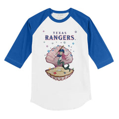 Texas Rangers Tiny Turnip Youth Mermaid 3/4-Sleeve Raglan T-Shirt - White/Royal - MLB Online
