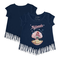 Washington Nationals Tiny Turnip Girls Youth Mermaid Fringe T-Shirt - Navy - MLB Online