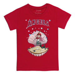 Los Angeles Angels Tiny Turnip Youth Mermaid T-Shirt - Red - MLB on Sale