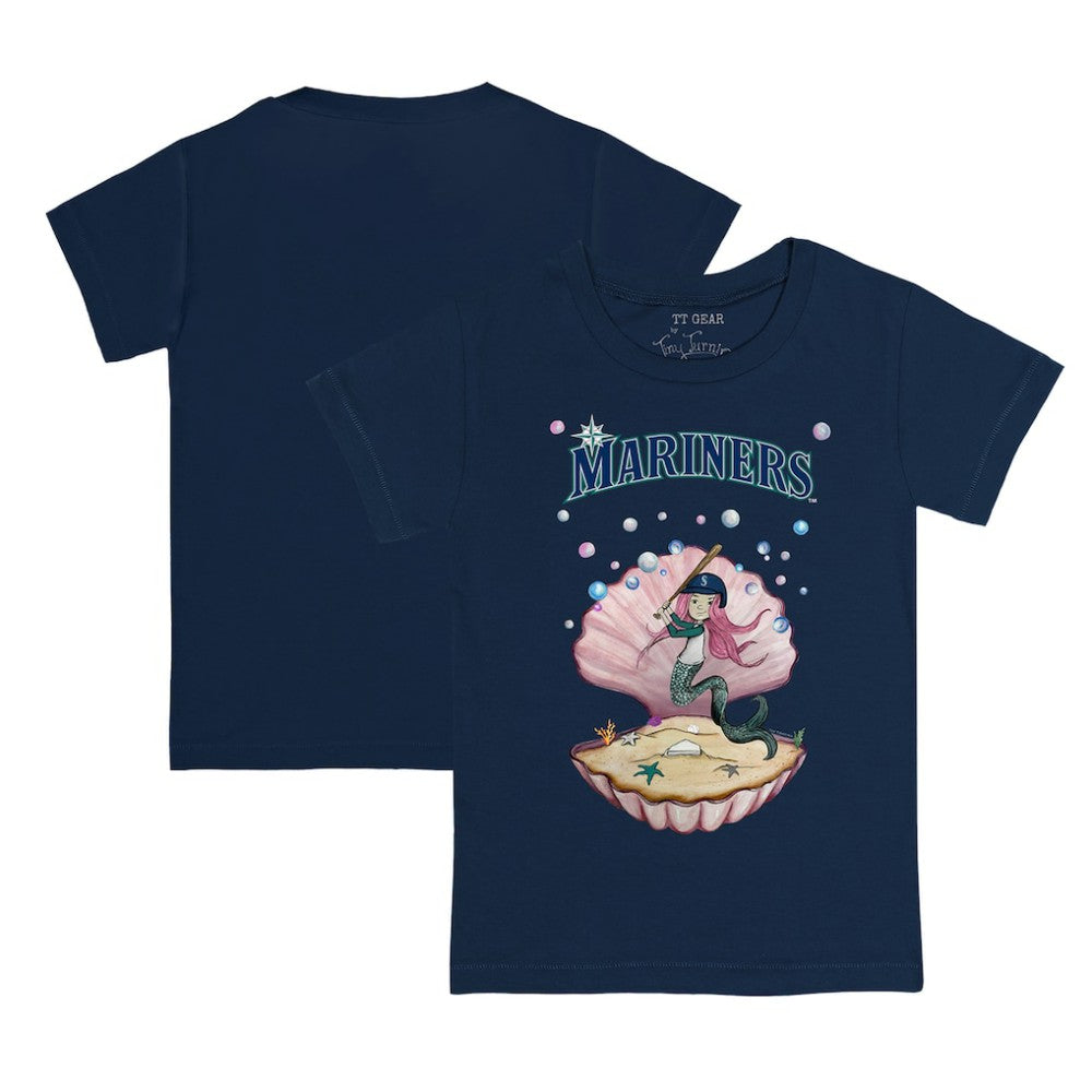 Seattle Mariners Tiny Turnip Youth Mermaid T-Shirt - Navy - MLB on Sale