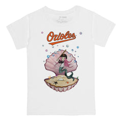 Baltimore Orioles Tiny Turnip Youth Mermaid T-Shirt - White - MLB on Sale