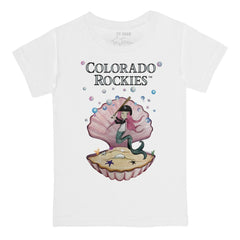 Colorado Rockies Tiny Turnip Youth Mermaid T-Shirt - White - MLB Sale