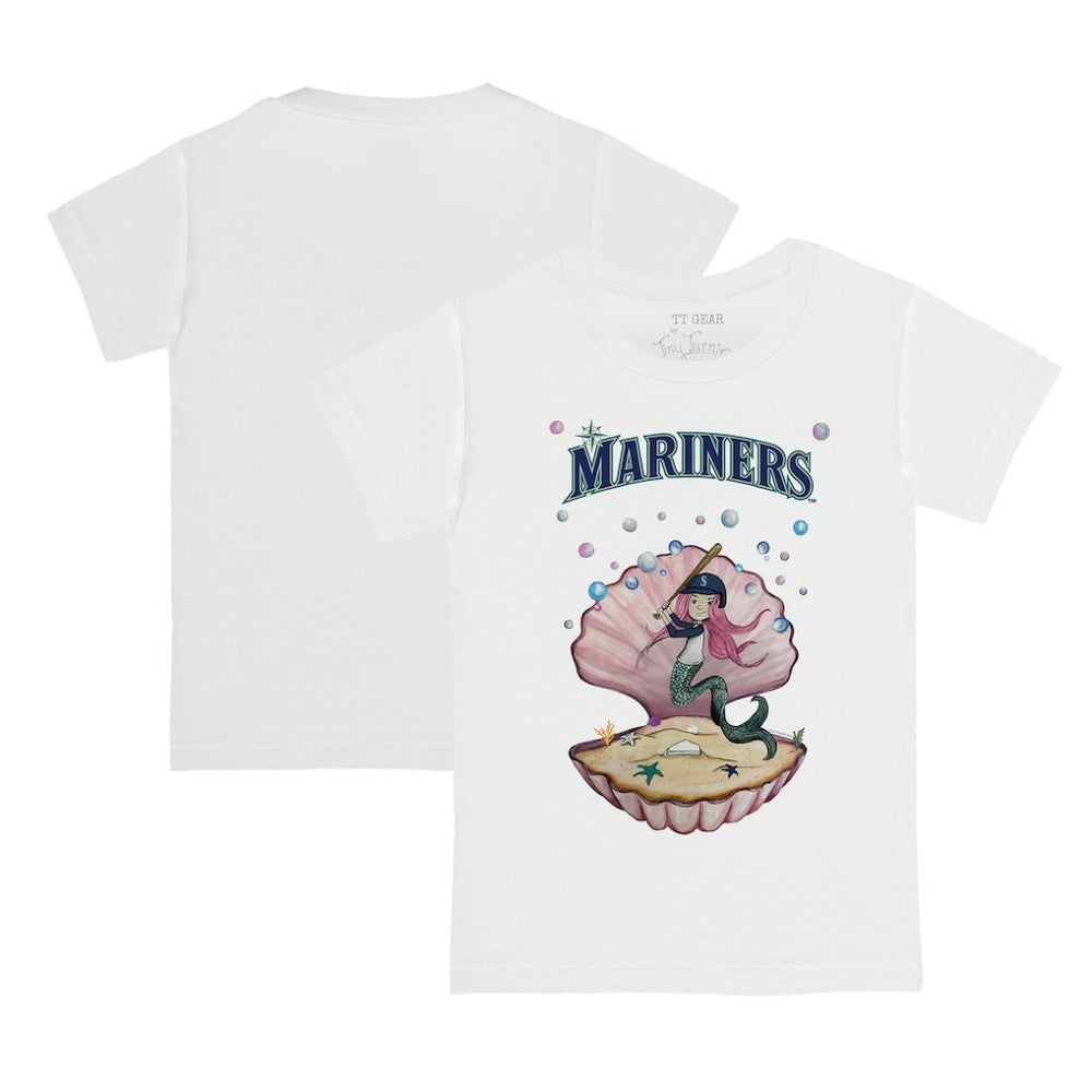 Seattle Mariners Tiny Turnip Youth Mermaid T-Shirt - White - MLB Sale