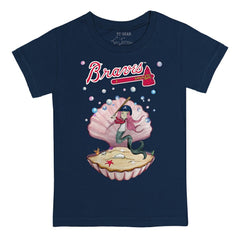 Atlanta Braves Tiny Turnip Youth Mermaid T-Shirt - Navy - MLB Discount